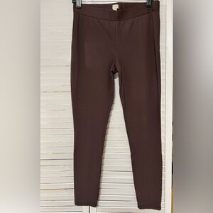 Cremieux Leggings Dark Brown Size Medium Double Knit